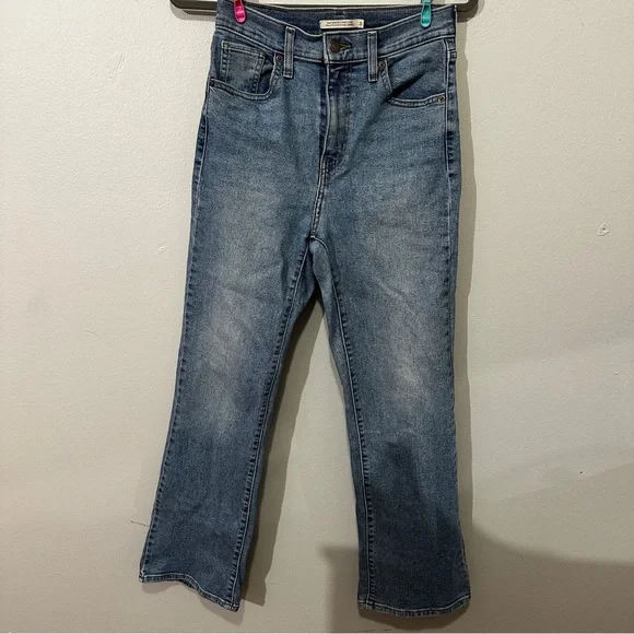 Levi’s (26Wx29L) High Waisted Crop Flare  Blue Women's Jeans - Picture 14 of 16